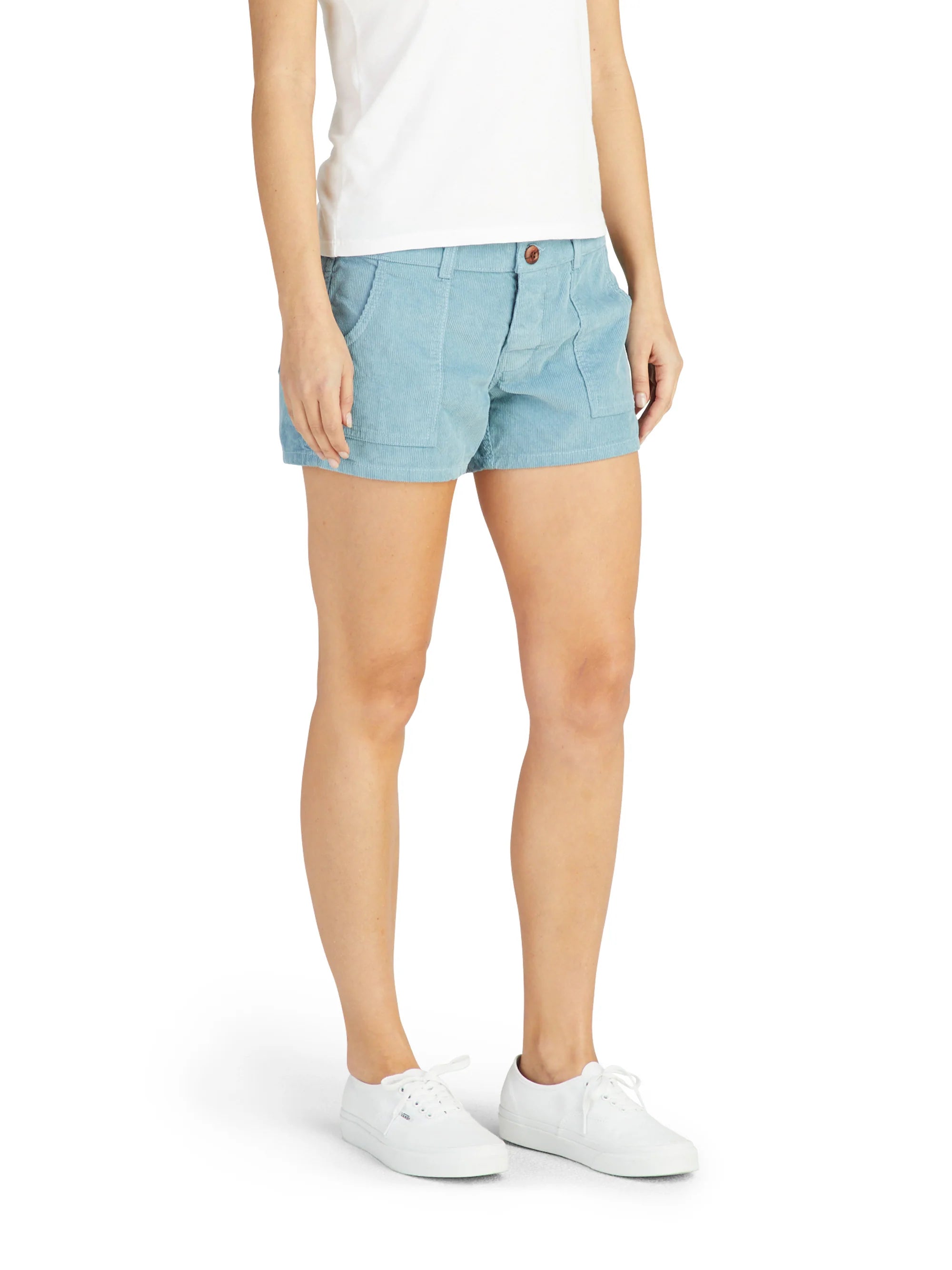 Women's Classic Corduroy Shorts - Light Blue