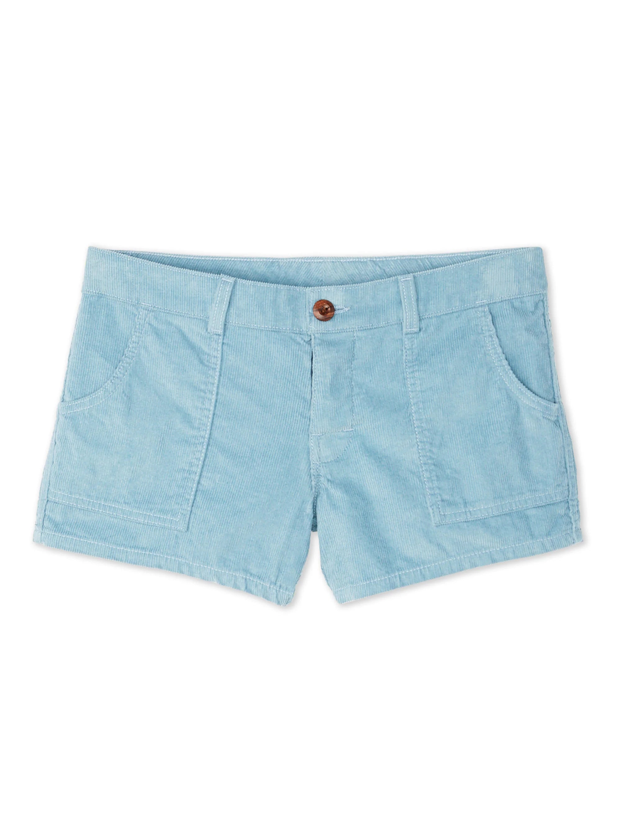 Women's Classic Corduroy Shorts - Light Blue