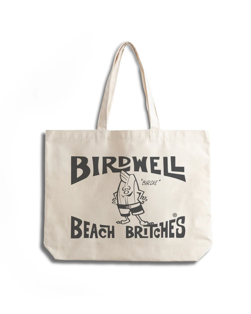 License Plate Canvas Tote - Bone
