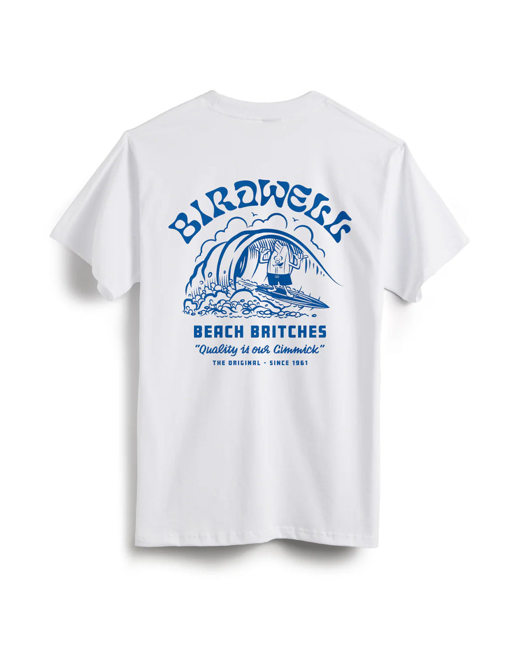 Surfin' Birdie T-Shirt - White/Blue
