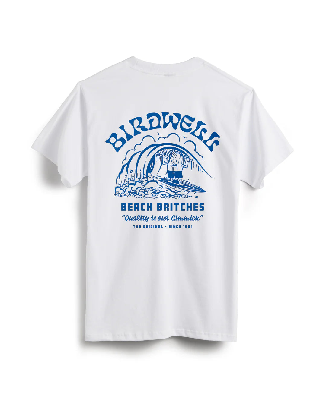 Surfin' Birdie T-Shirt - White/Blue