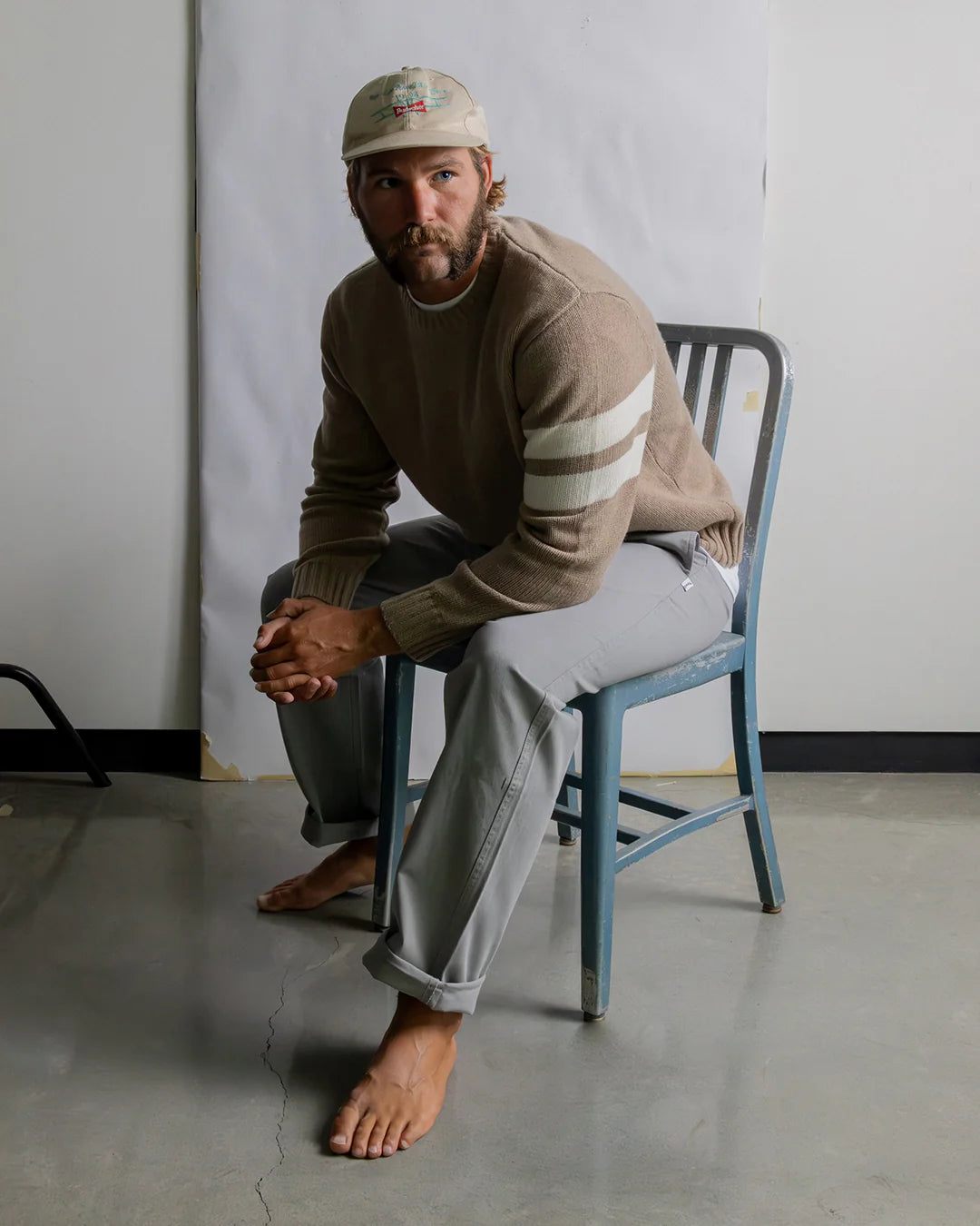 Comp Stripe Sweater - Oatmeal